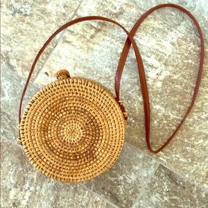 Woven rattan bag